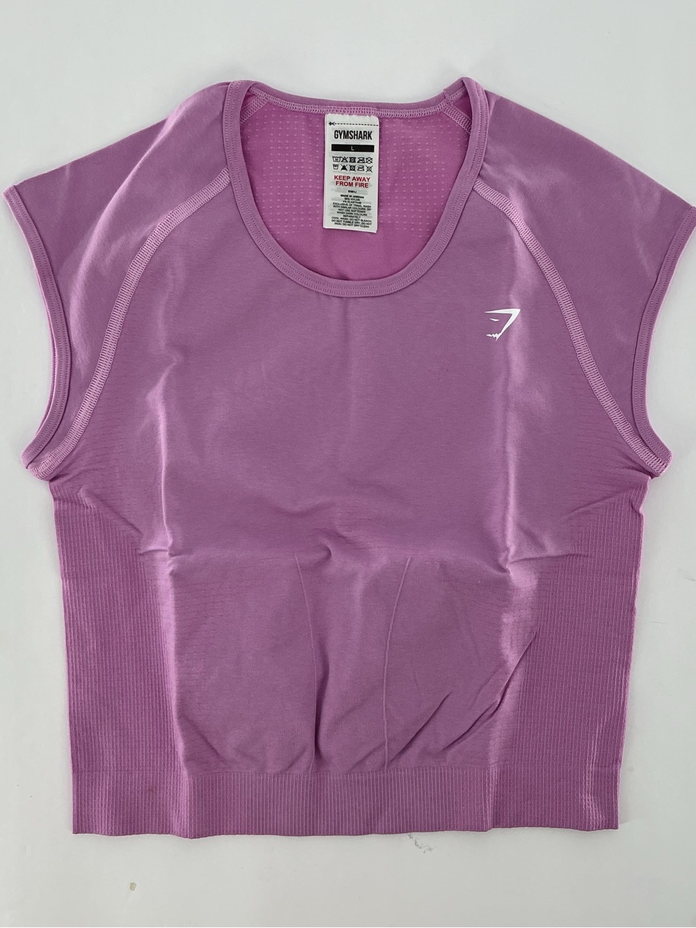 Gymshark Vital Seamless Scoop Neck Top L Orchid Pink NWT
